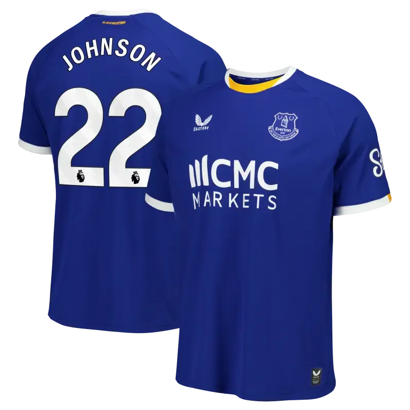 Everton Castore Home Replica Shirt 2026-27 With Johnson 22 printing