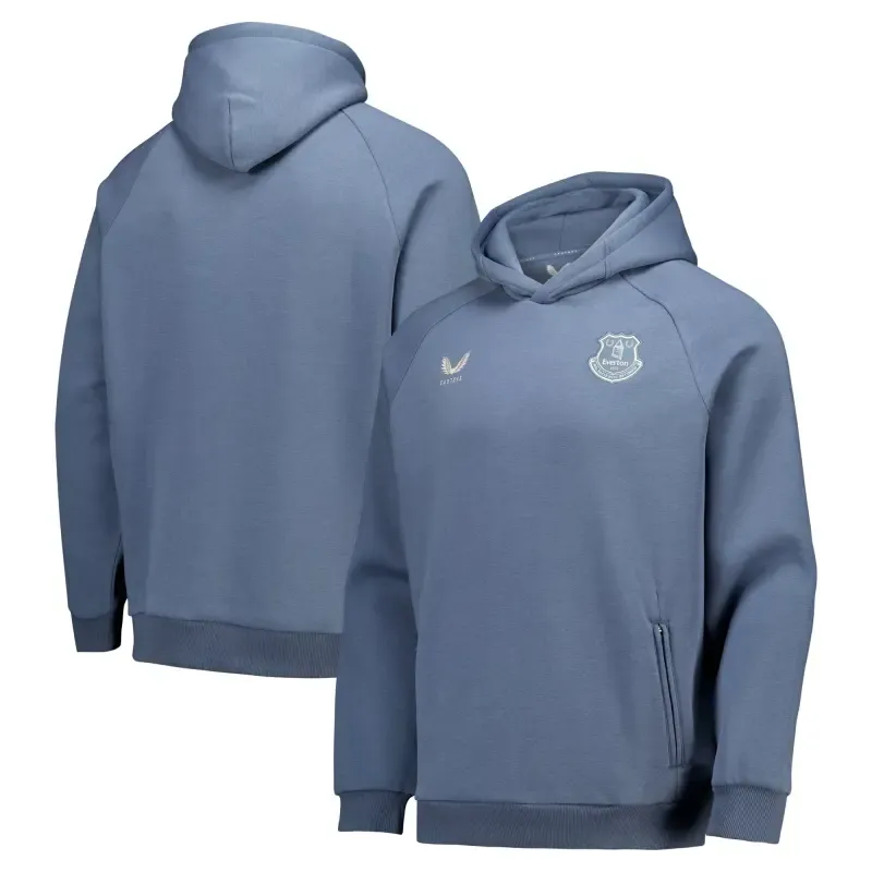 Everton Castore Players Off Pitch Hoodie - Blue