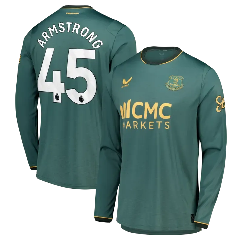 Everton Castore Third Pro Shirt 2026-27 - Long Sleeve With Armstrong 45 printing