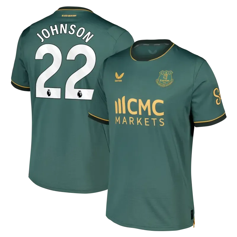Everton Castore Third Pro Shirt 2026-27 With Johnson 22 printing