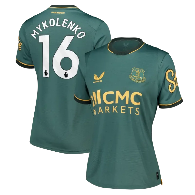 Everton Castore Third Pro Shirt 2026-27 - Womens With Mykolenko 16 printing