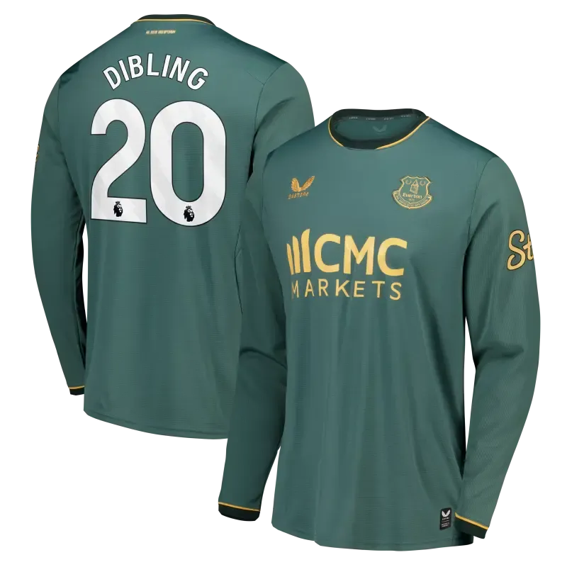Everton Castore Third Replica Shirt 2026-27 - Long Sleeve With Dibling 20 printing