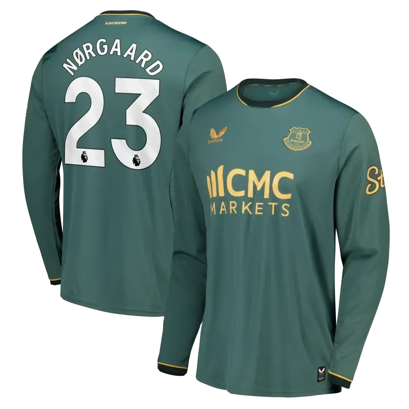 Everton Castore Third Replica Shirt 2026-27 - Long Sleeve With Nørgaard 23 printing