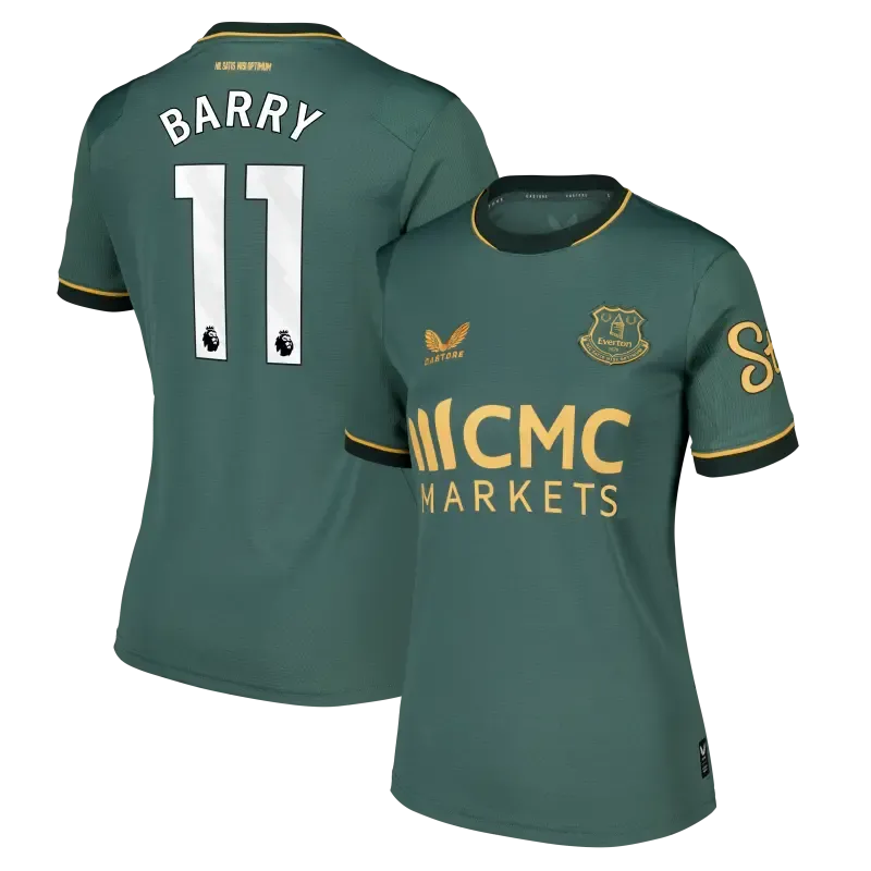 Everton Castore Third Replica Shirt 2026-27 - Womens With Barry 11 printing