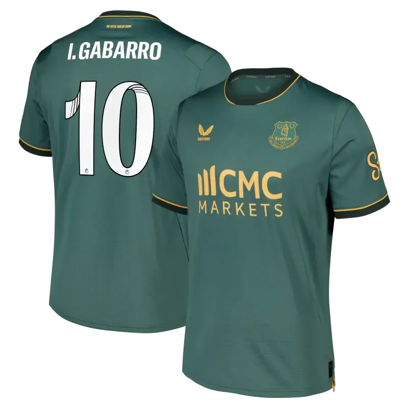 Everton WSL Castore Third Pro Shirt 2026-27 With I. Gabarro 10 printing