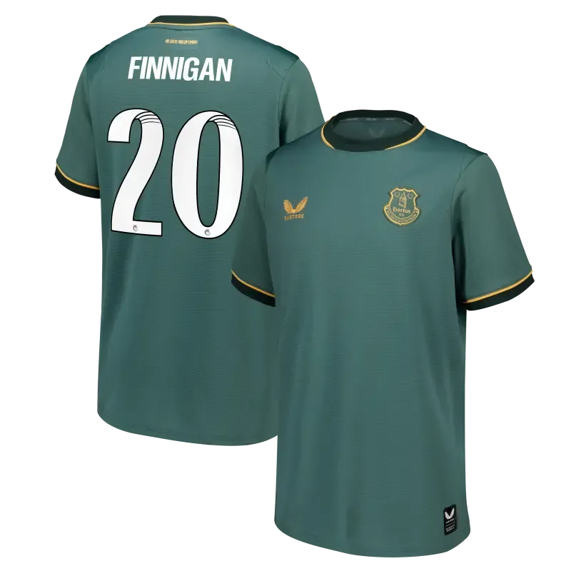Everton WSL Castore Third Replica Shirt 2026-27 - Kids With Finnigan 20 printing