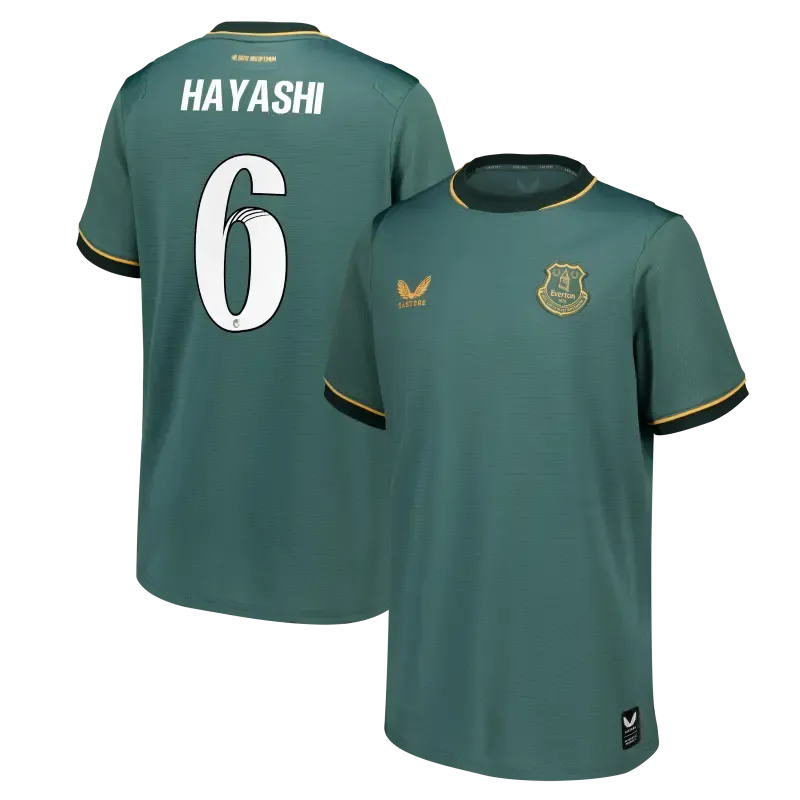Everton WSL Castore Third Replica Shirt 2026-27 - Kids With Hayashi 6 printing