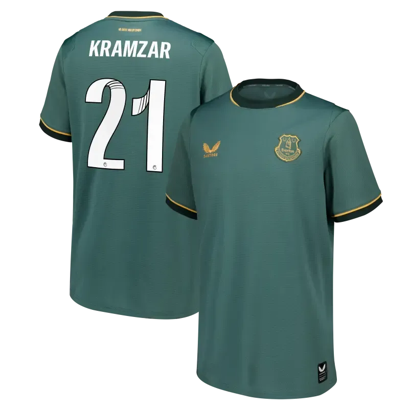 Everton WSL Castore Third Replica Shirt 2026-27 - Kids With Kramzar 21 printing